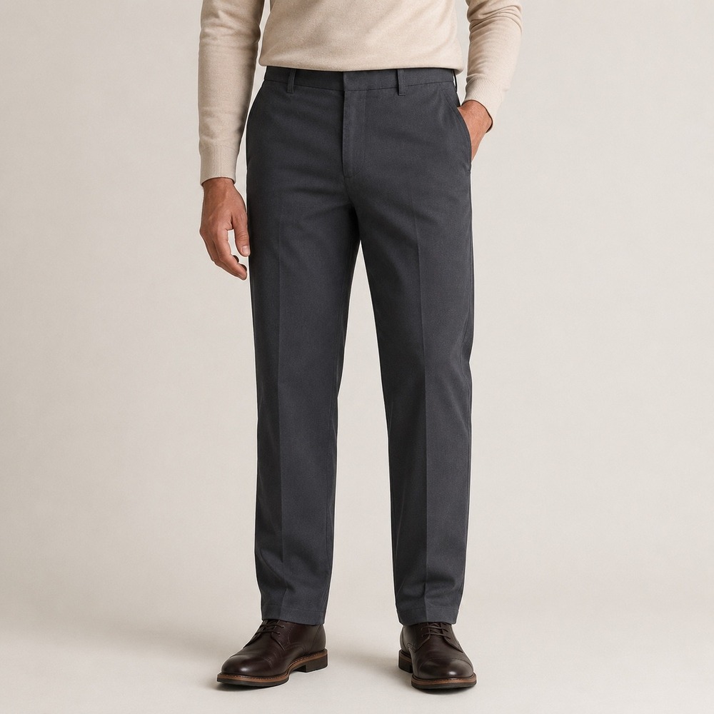 Dockers D2 Men's W30 L30 Gray Pinstripe Straight Fit Chinos Pants NEW